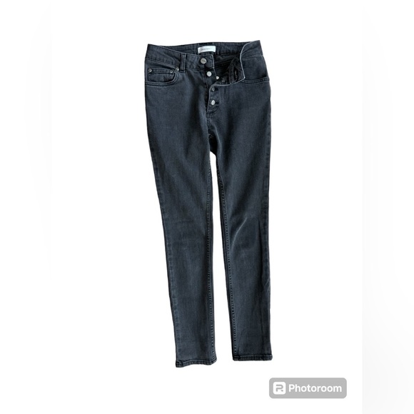 Anine Bing Frida Jeans Charcoal Sz 25 Edgy Grunge RockerChic - Picture 12 of 15